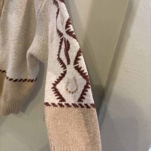 ARIAT Womens Large Southwestern Horse Batwing Sleeve Pullover Sweater Western L - Picture 6 of 9